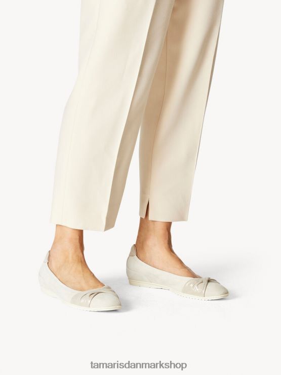 Tamaris Kvinder ballerina - beige/elfenben XVXV8T609 sko