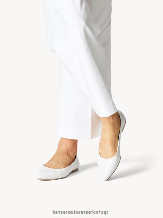 Tamaris Kvinder ballerina - hvid/hvid mat XVXV8T1210 sko