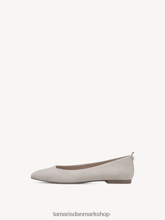 Tamaris Kvinder læder ballerina - beige/nøgen XVXV8T528 sko