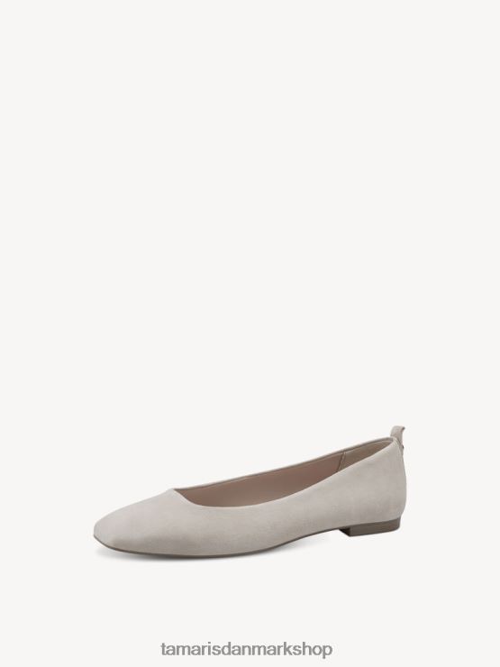 Tamaris Kvinder læder ballerina - beige/nøgen XVXV8T528 sko