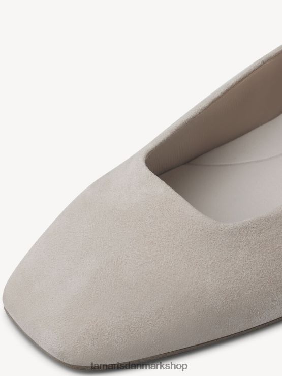 Tamaris Kvinder læder ballerina - beige/nøgen XVXV8T528 sko