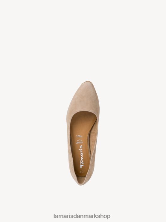 Tamaris Kvinder læder ballerina - beige/taupe XVXV8T1344 sko