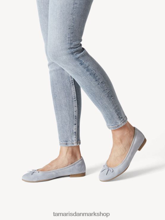Tamaris Kvinder læder ballerina - blå/lt blå ruskind XVXV8T898 sko