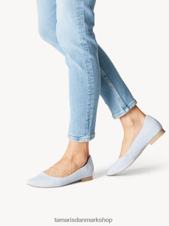 Tamaris Kvinder læder ballerina - blå/lyseblå XVXV8T1060 sko