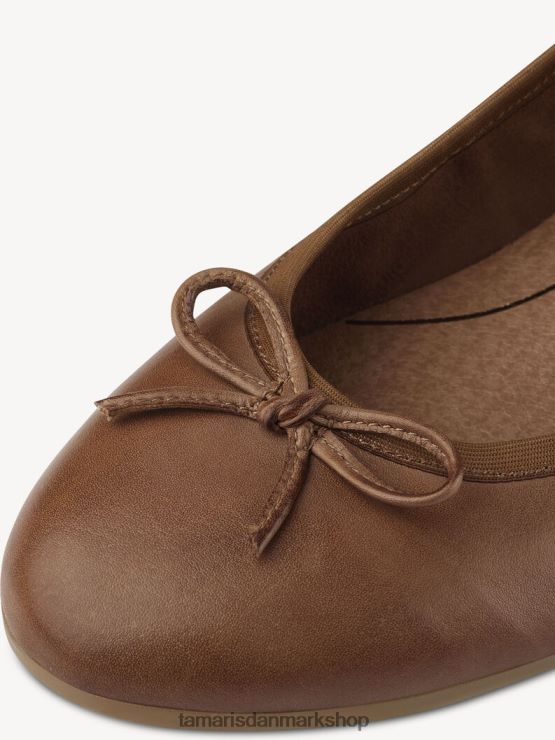 Tamaris Kvinder læder ballerina - brun/nød XVXV8T1582 sko