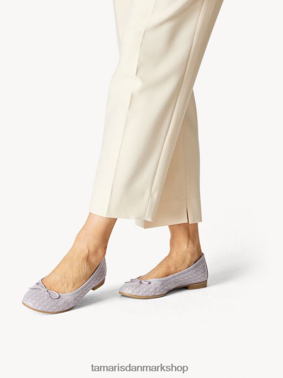 Tamaris Kvinder læder ballerina - lilla/lavendel struktur XVXV8T902 sko