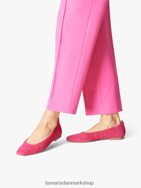 Tamaris Kvinder læder ballerina - pink/fuxia XVXV8T2227 sko