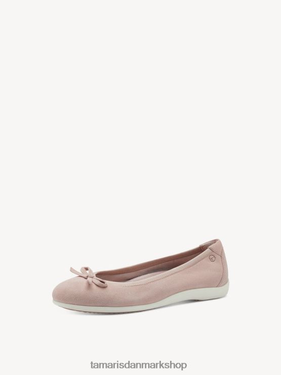 Tamaris Kvinder læder ballerina - rose/pudder XVXV8T956 sko