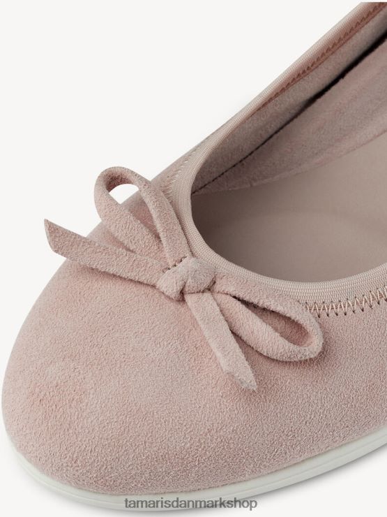 Tamaris Kvinder læder ballerina - rose/pudder XVXV8T956 sko