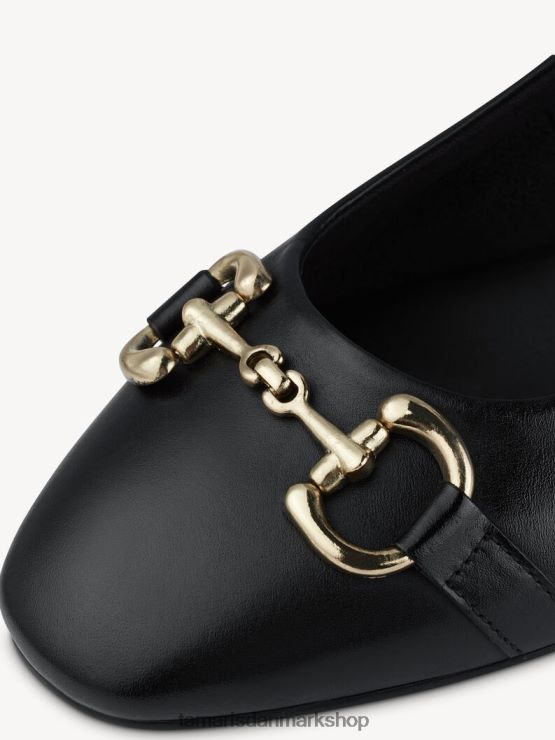 Tamaris Kvinder læder ballerina - sort XVXV8T606 sko