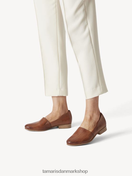 Tamaris Kvinder læder hjemmesko - brun/møtrik struktur XVXV8T1166 sko