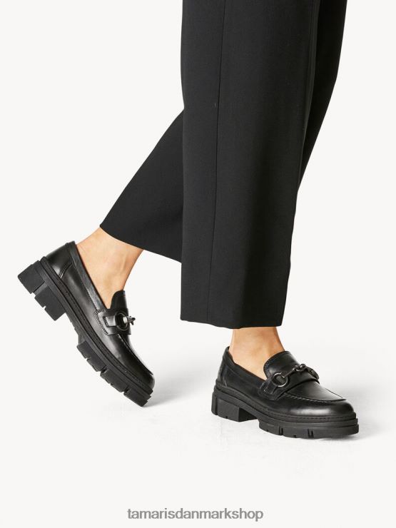 Tamaris Kvinder læder hjemmesko - sort/sort læder XVXV8T1049 sko