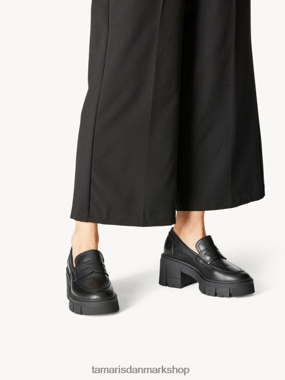 Tamaris Kvinder læder hjemmesko - sort/sort læder XVXV8T1740 sko