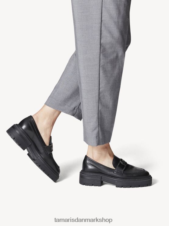 Tamaris Kvinder læder hjemmesko - sort/sort læder XVXV8T2314 sko