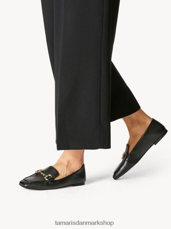 Tamaris Kvinder læder hjemmesko - sort/sort læder XVXV8T558 sko