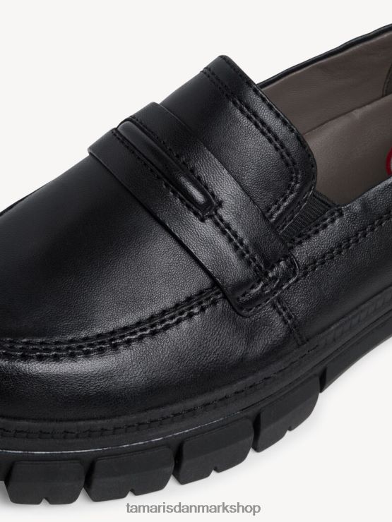 Tamaris Kvinder læder hjemmesko - sort/sort nappa XVXV8T2065 sko