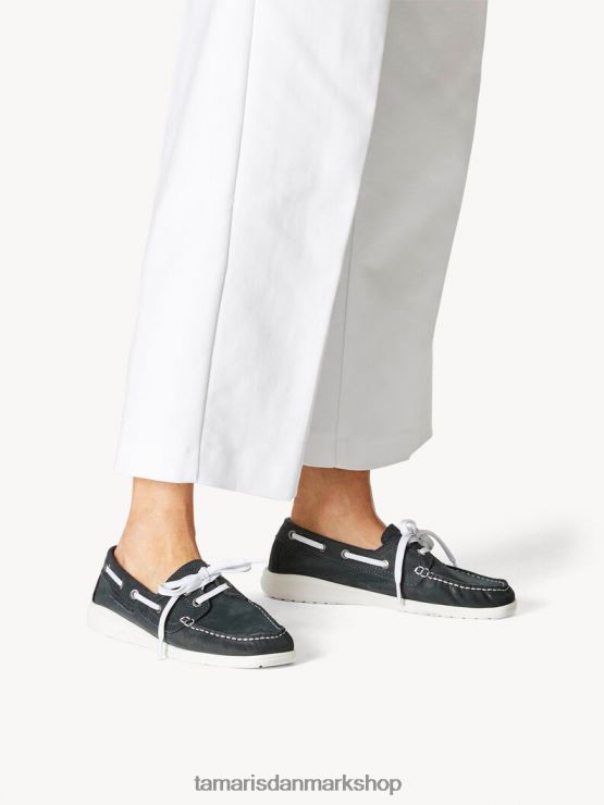 Tamaris Kvinder lædermoccasin - blå/marineblå XVXV8T623 sko