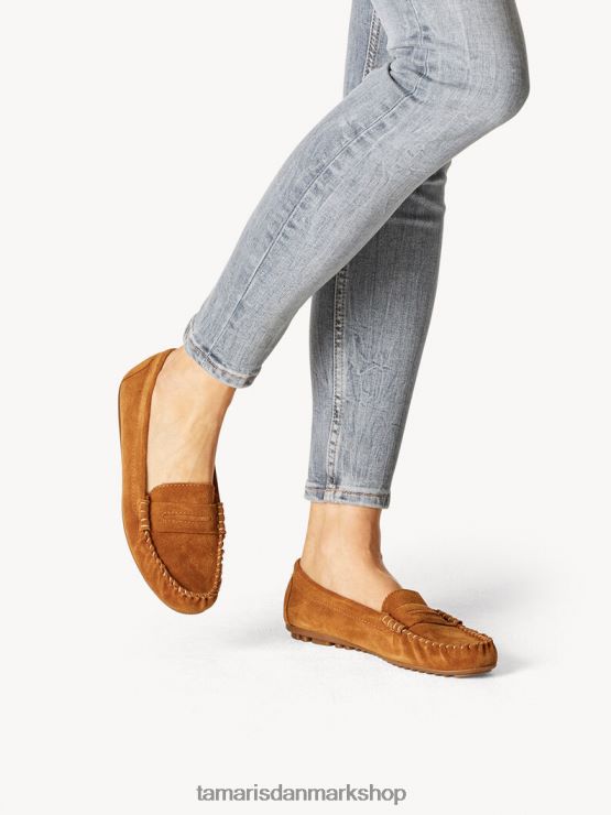 Tamaris Kvinder lædermoccasin - brun/cognac XVXV8T2007 sko