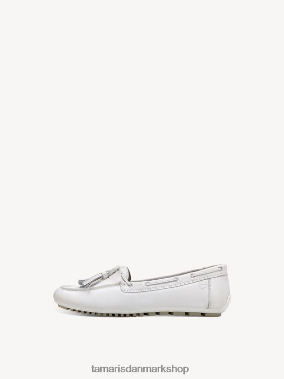 Tamaris Kvinder lædermoccasin - hvid/hvid læder XVXV8T328 sko
