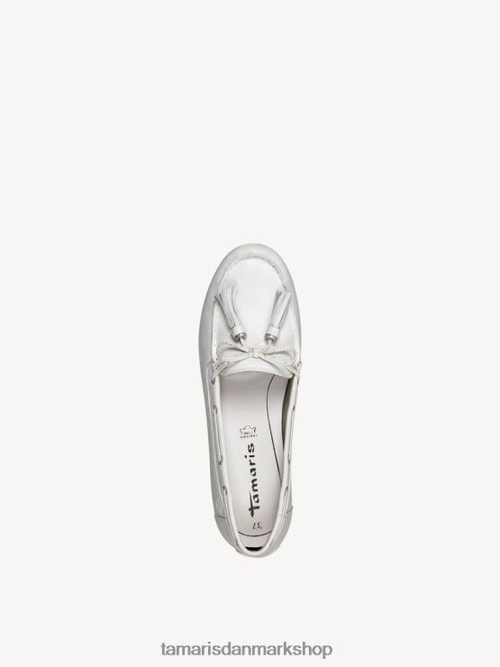 Tamaris Kvinder lædermoccasin - hvid/hvid læder XVXV8T328 sko