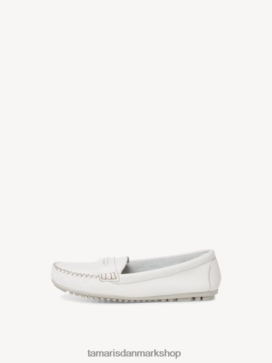 Tamaris Kvinder lædermoccasin - hvid/hvid læder XVXV8T570 sko