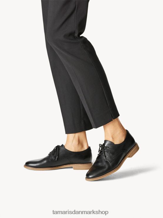 Tamaris Kvinder læder lave sko - sort/sort læder XVXV8T1112 sko