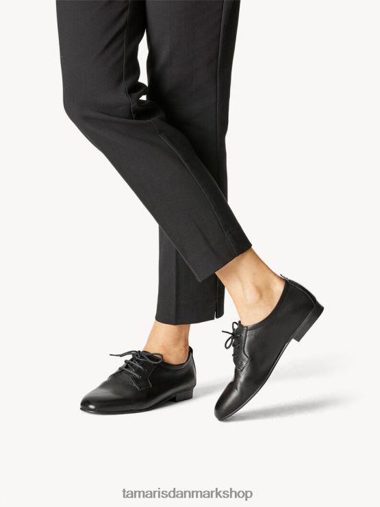 Tamaris Kvinder læder lave sko - sort/sort læder XVXV8T1146 sko