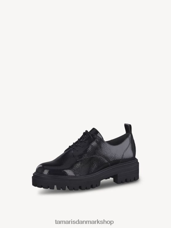 Tamaris Kvinder lave sko - sort/sort patent XVXV8T1621 sko