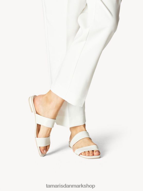 Tamaris Kvinder læder mule - hvid/hvid læder XVXV8T243 sko