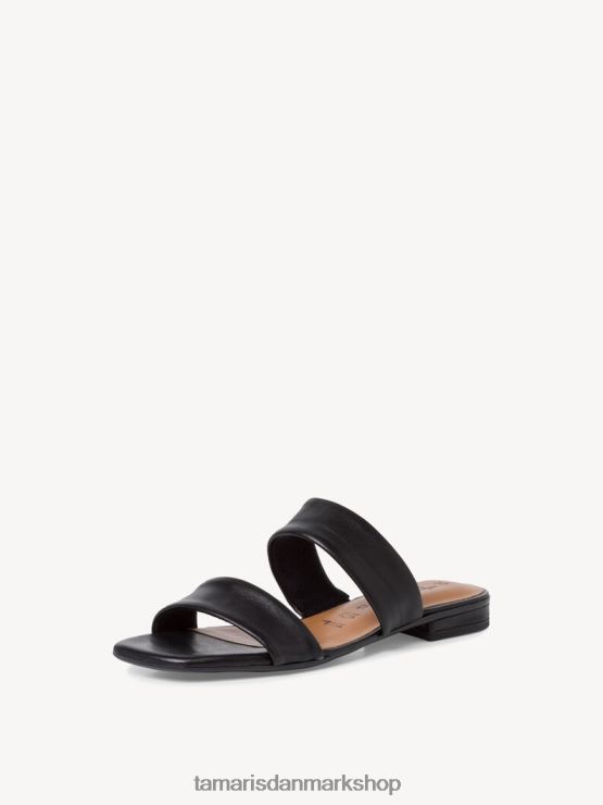 Tamaris Kvinder læder mule - sort/sort læder XVXV8T630 sko