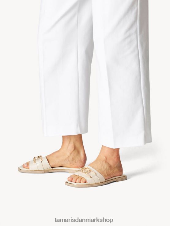 Tamaris Kvinder lædermule - beige/elfenben XVXV8T733 sko
