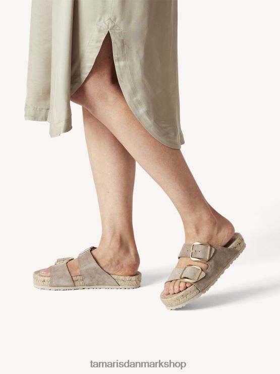 Tamaris Kvinder lædermule - beige/lys taupe XVXV8T2334 sko