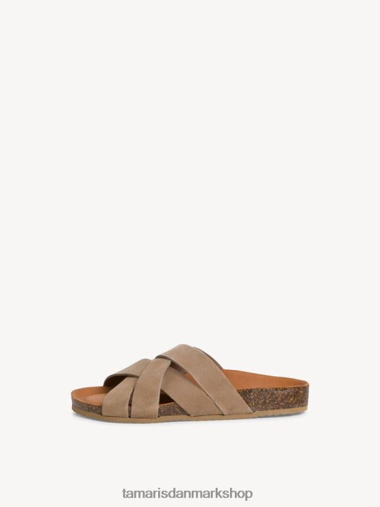 Tamaris Kvinder lædermule - beige/taupe XVXV8T2149 sko