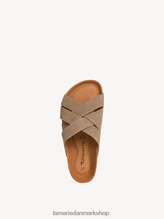 Tamaris Kvinder lædermule - beige/taupe XVXV8T2149 sko