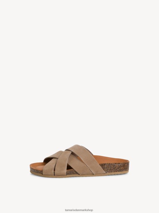 Tamaris Kvinder lædermule - beige/taupe XVXV8T2149 sko