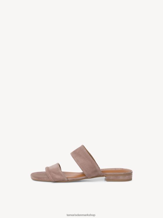 Tamaris Kvinder lædermule - beige/taupe ruskind XVXV8T1028 sko