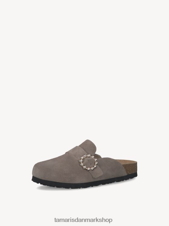 Tamaris Kvinder lædermule - beige/taupe ruskind XVXV8T264 sko