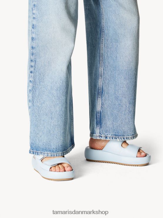 Tamaris Kvinder lædermule - blå/lyseblå XVXV8T307 sko