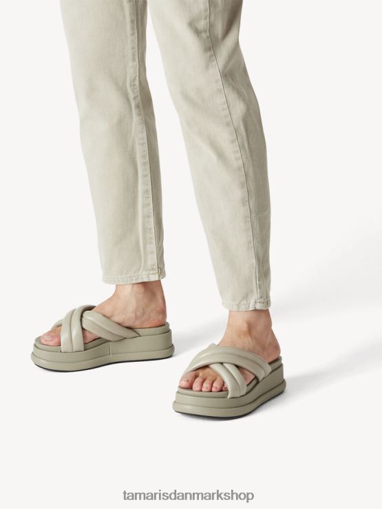 Tamaris Kvinder lædermule - grøn/lysegrøn XVXV8T1726 sko