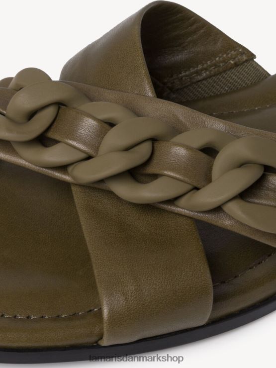 Tamaris Kvinder lædermule - grøn/mørk oliven XVXV8T1284 sko