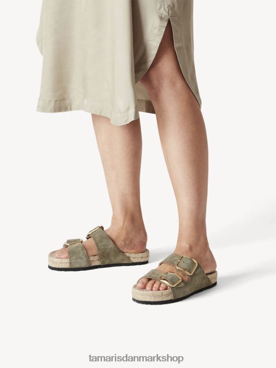 Tamaris Kvinder lædermule - grøn/oliven XVXV8T2333 sko