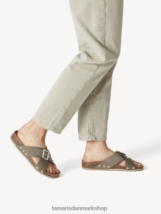 Tamaris Kvinder lædermule - grøn/tør oliven XVXV8T2220 sko