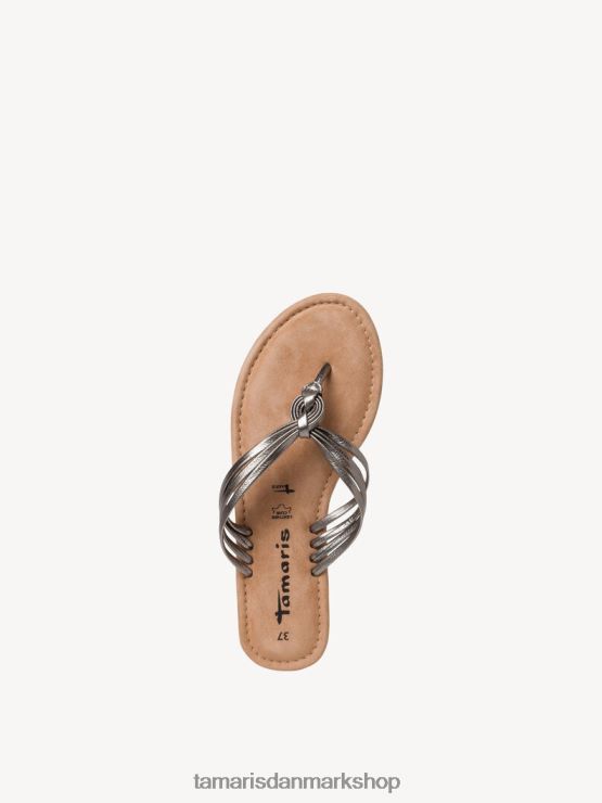 Tamaris Kvinder lædermule - metallic/tin XVXV8T371 sko