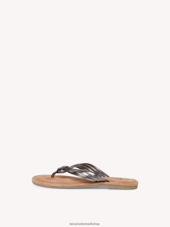 Tamaris Kvinder lædermule - metallic/tin XVXV8T371 sko