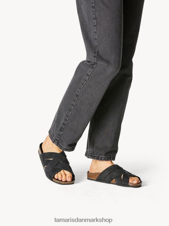 Tamaris Kvinder lædermule - sort XVXV8T1766 sko