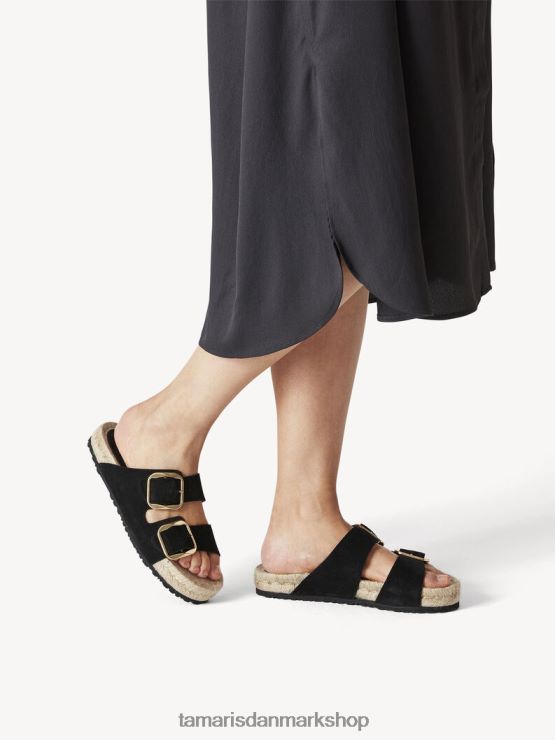 Tamaris Kvinder lædermule - sort XVXV8T2317 sko