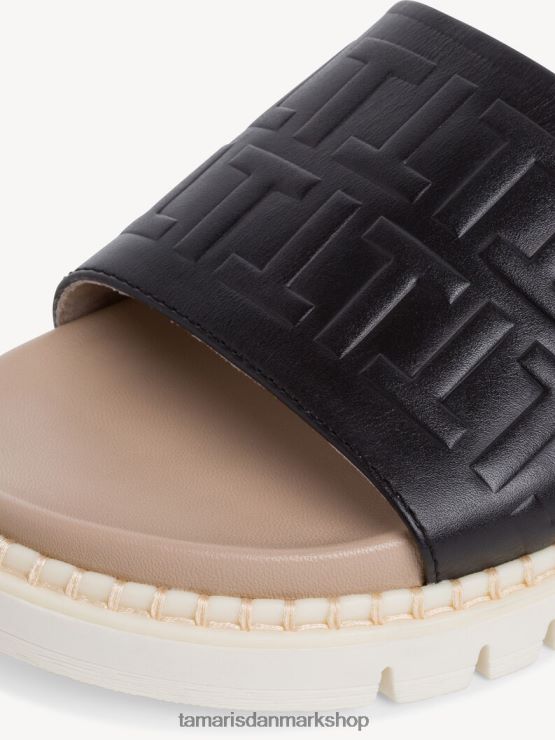 Tamaris Kvinder lædermule - sort XVXV8T4 sko