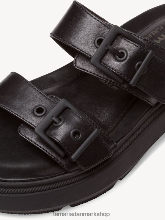 Tamaris Kvinder lædermule - sort XVXV8T640 sko