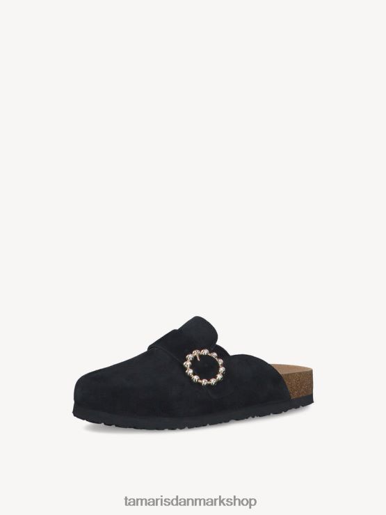 Tamaris Kvinder lædermule - sort/sort ruskind XVXV8T752 sko