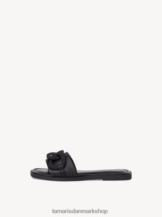 Tamaris Kvinder lædermule - sort/sort uni XVXV8T1076 sko